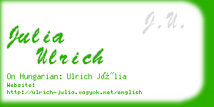 julia ulrich business card